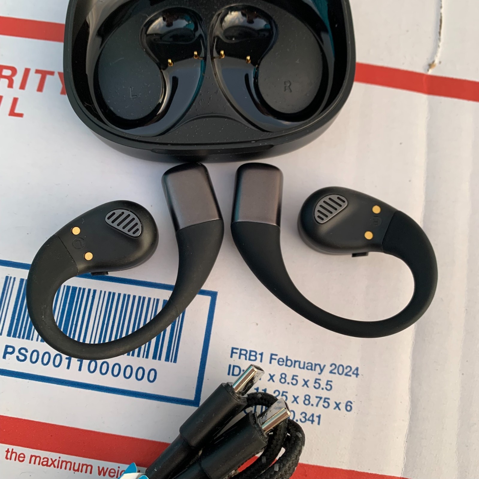 JLab - Epic Open Sport Air Conduction Wireless Earbuds - Black [Excellent]