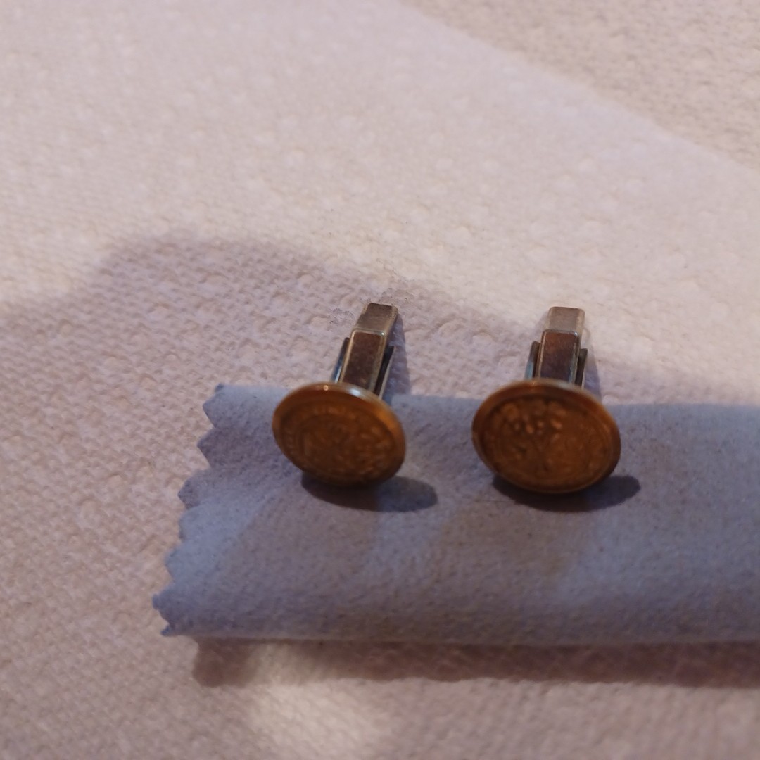Animus Opibusque Parati Cuff Links - Vintage EUC