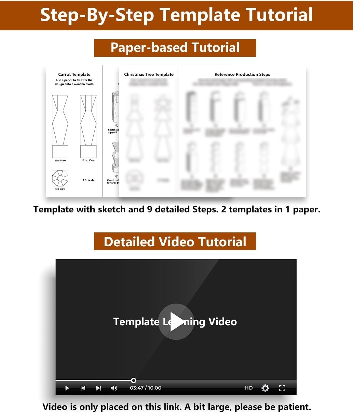 Wood Carving Kit for Beginners Whittling with Template & Video Tutorials...