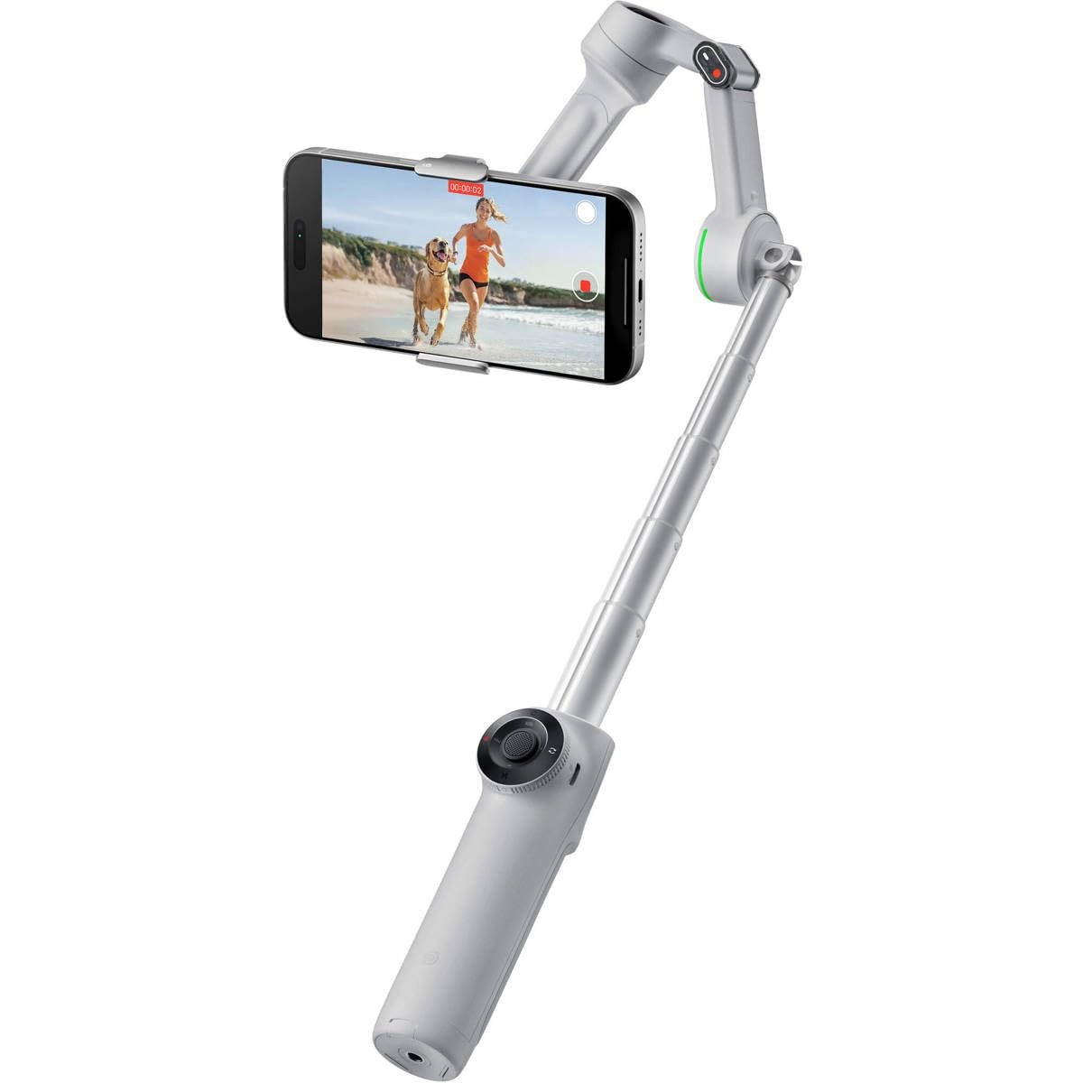 Insta360 Flow 2 Pro Grey- AI-Powered Stick, Portable & Foldable