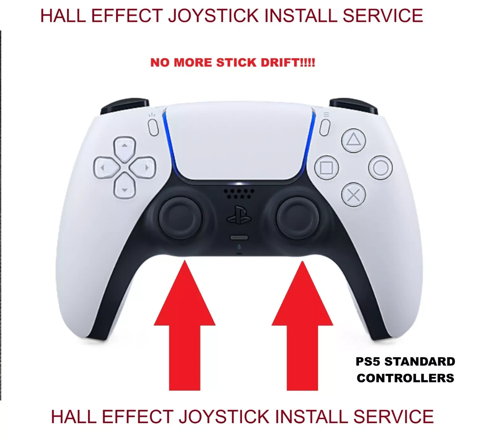Repair Service - Fix Your Playstation 5 PS5 Controller Stick Drift - Hall Effect