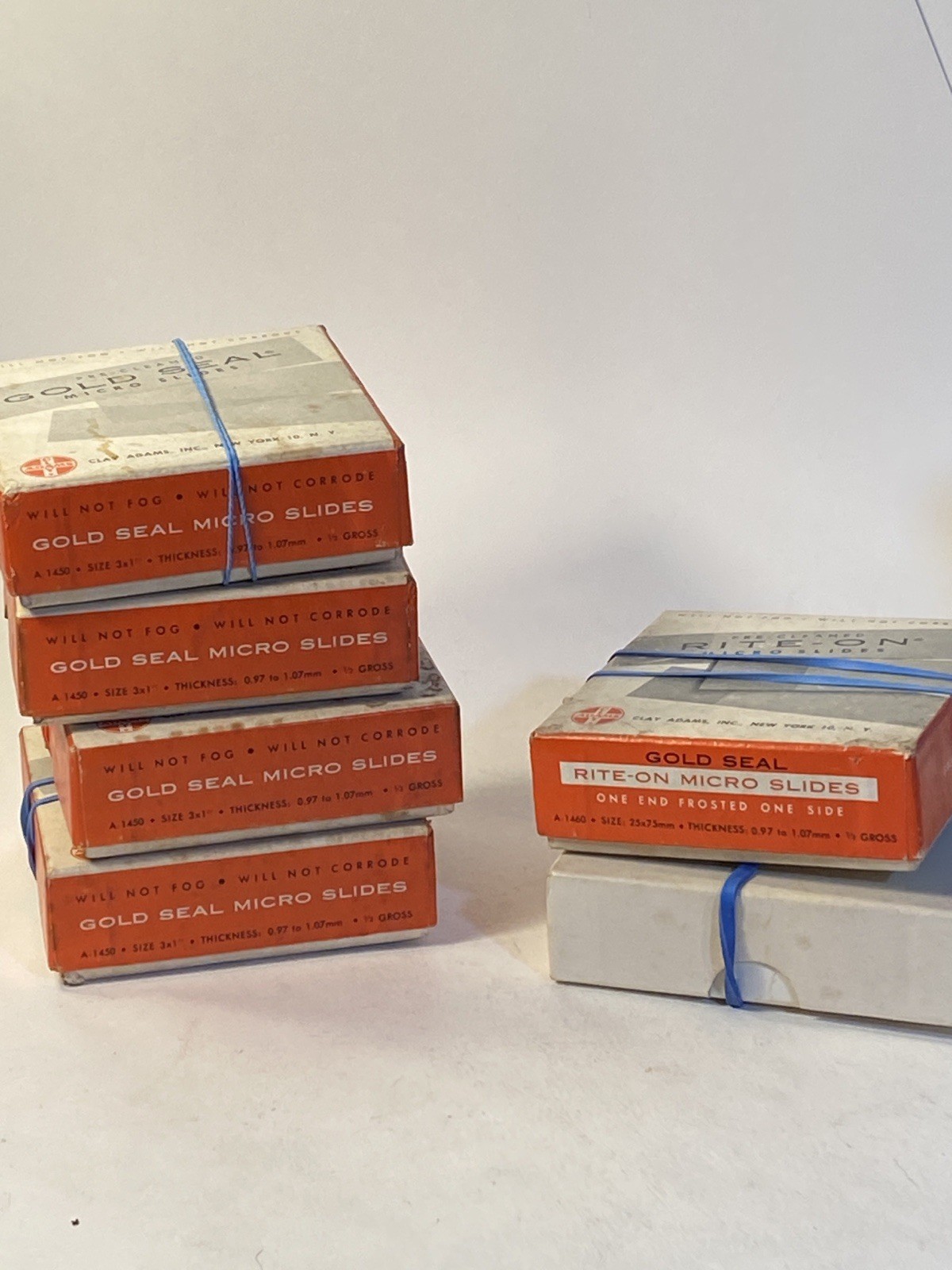 Gold Seal Micro Slides Six Boxes Approximately 300 Slides