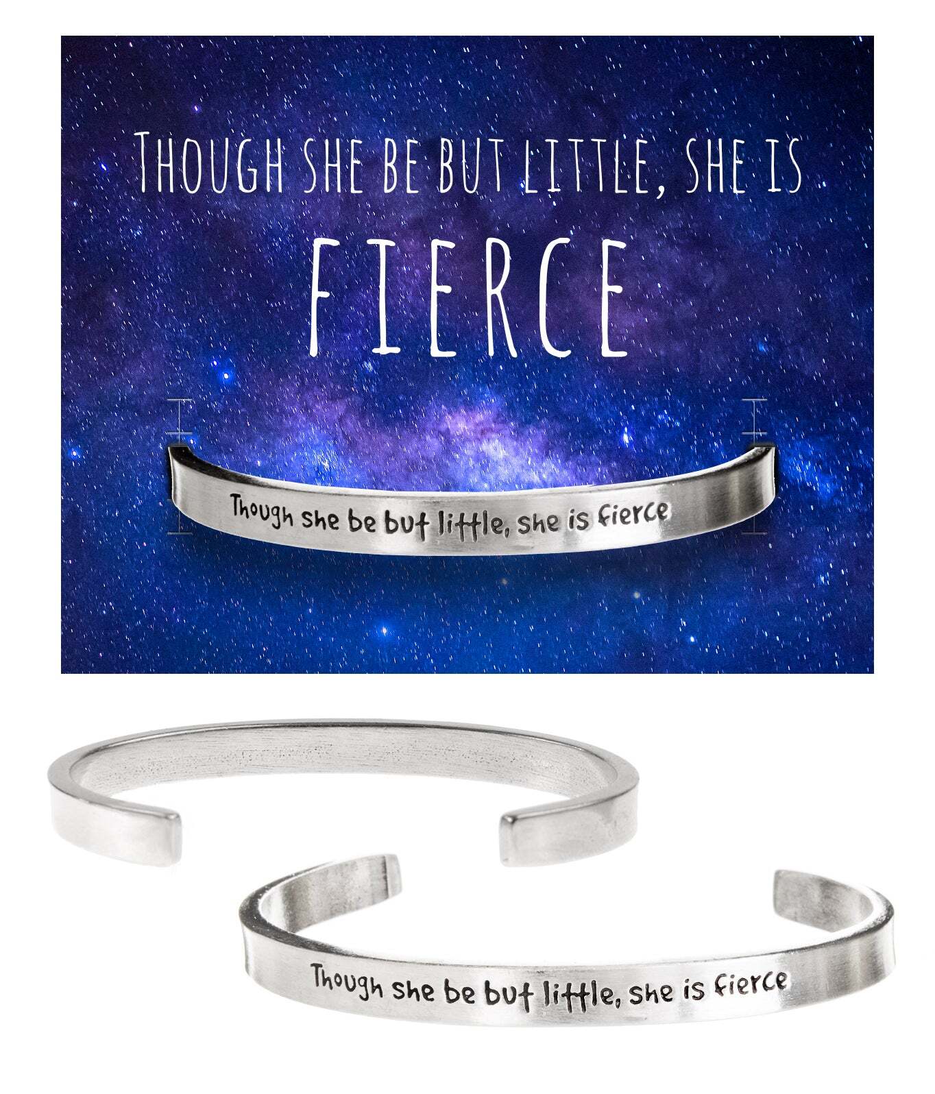 Though She be but Little She is Fierce Quotable Bracelet | Shakespeare