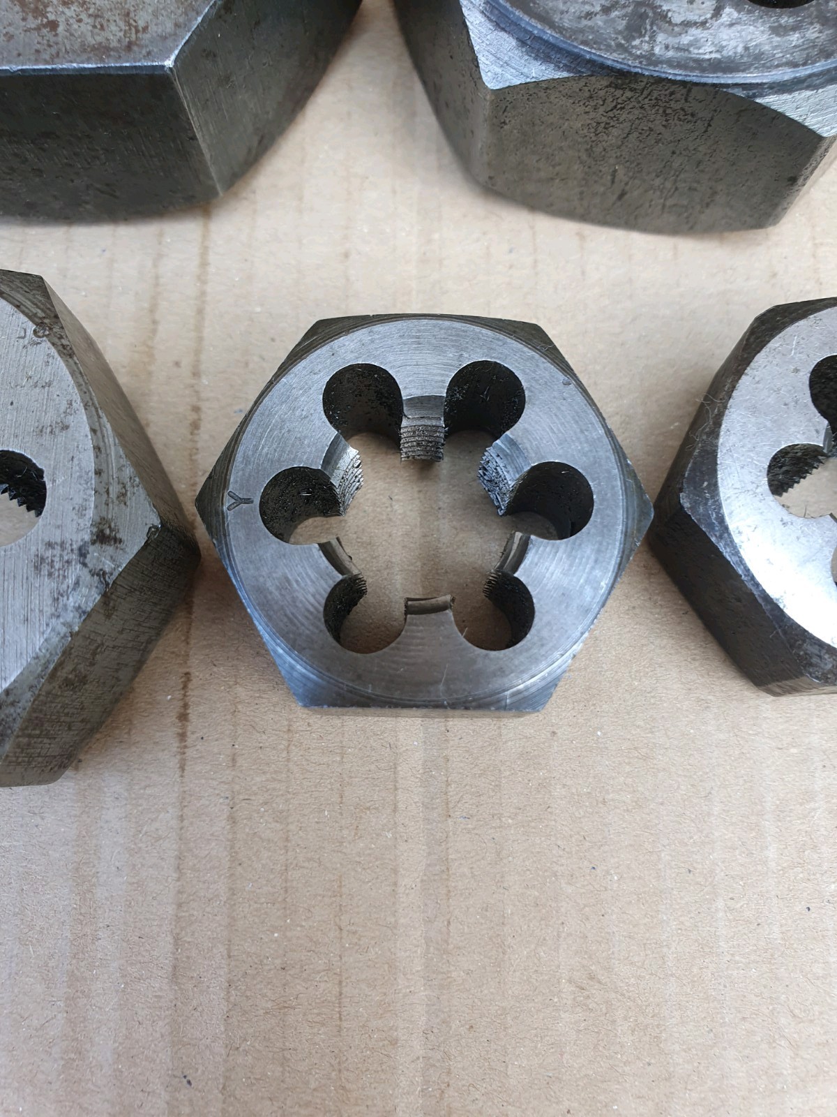 Vintage Hexagonal Rethreading Dies Imperial Measurements