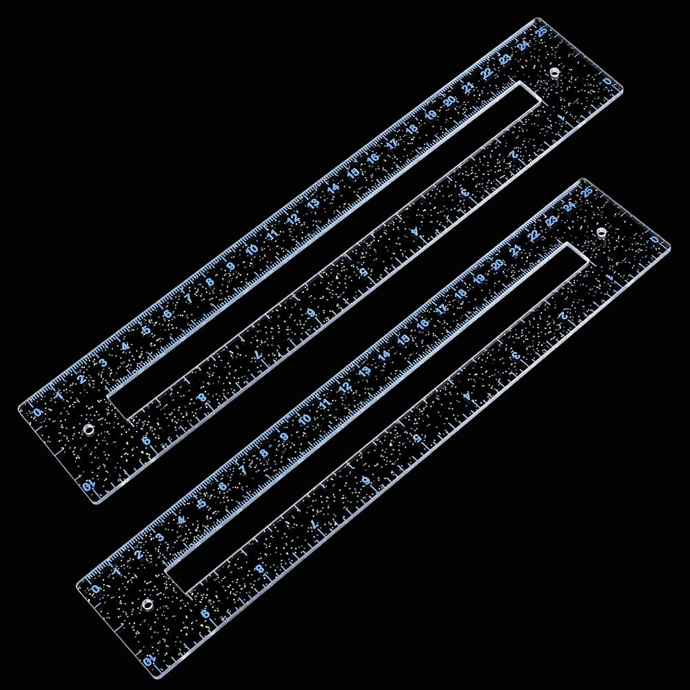 2Pcs Zipper Making Templates, 10 Inch Clear Zipper Template Acrylic Zip Pocket T