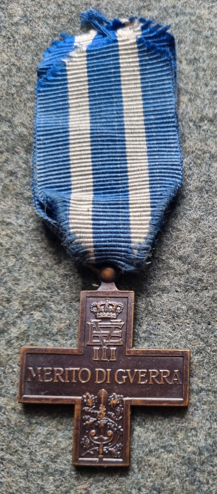 KINGDOM OF ITALY VITTORIO EMANUEL III° CROSS AL MERIT DI WAR WAR MERIT CROSS