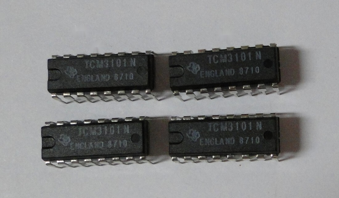 NOS Lot of 4 pieces TI TCM3101N New Old Stock 16 Pin IC DIP in Tube