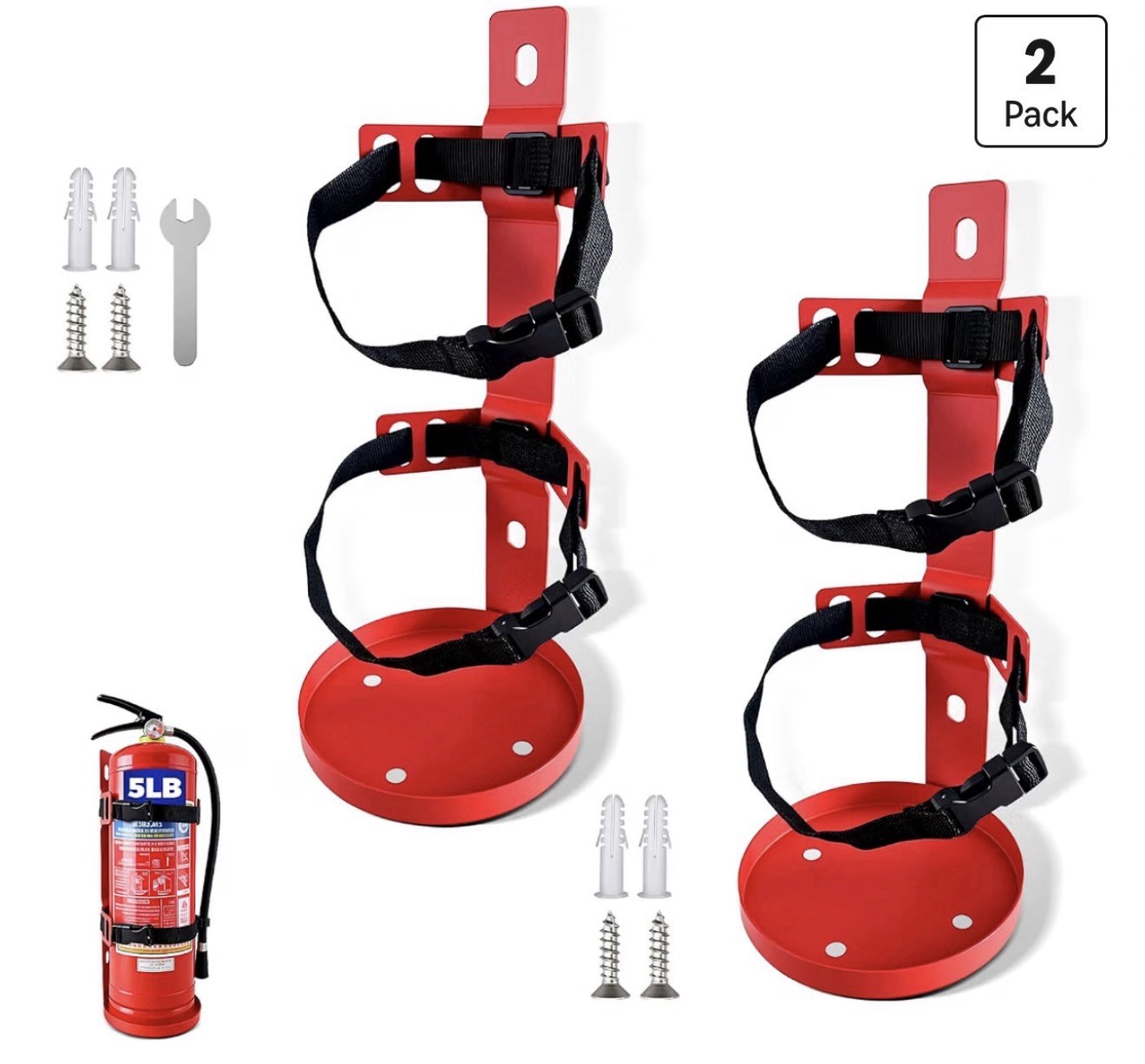 2pk Fire Extinguisher Wall Mount Bracket, Heavy Duty Quick Release Holder| New