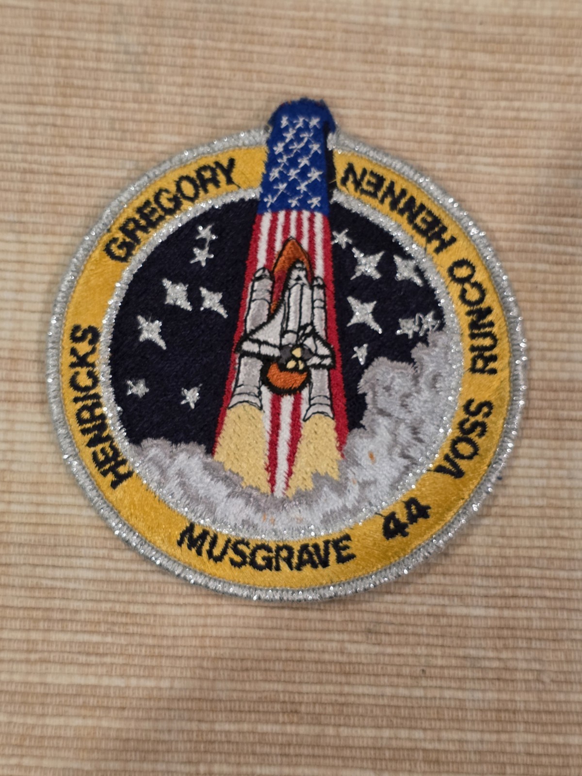 4" SPACE SHUTTLE STS-44 MISSION NASA PATCH ASTRONAUT HENDRICKS VOSS MUSGRAVE