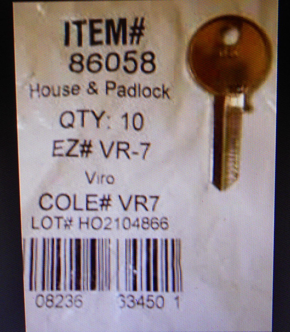 Lot of 10  HILLMAN VR-7 HOUSE/PADLOCK KEY BLANK