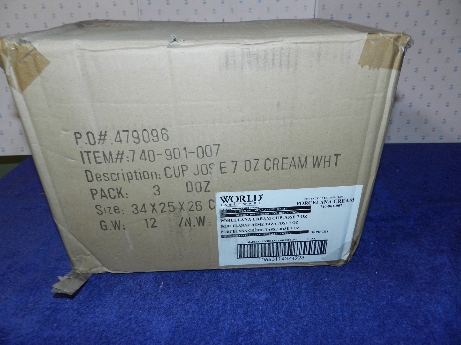 Case of 36 Libbey World Tableware Porcelain Cream Cup Jose 7 oz NIB