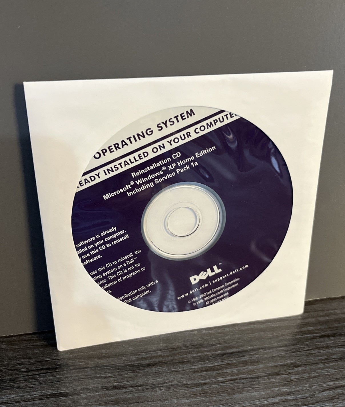 Dell Microsoft Windows XP Home Edition Service Pack 1a Reinstallation Disc