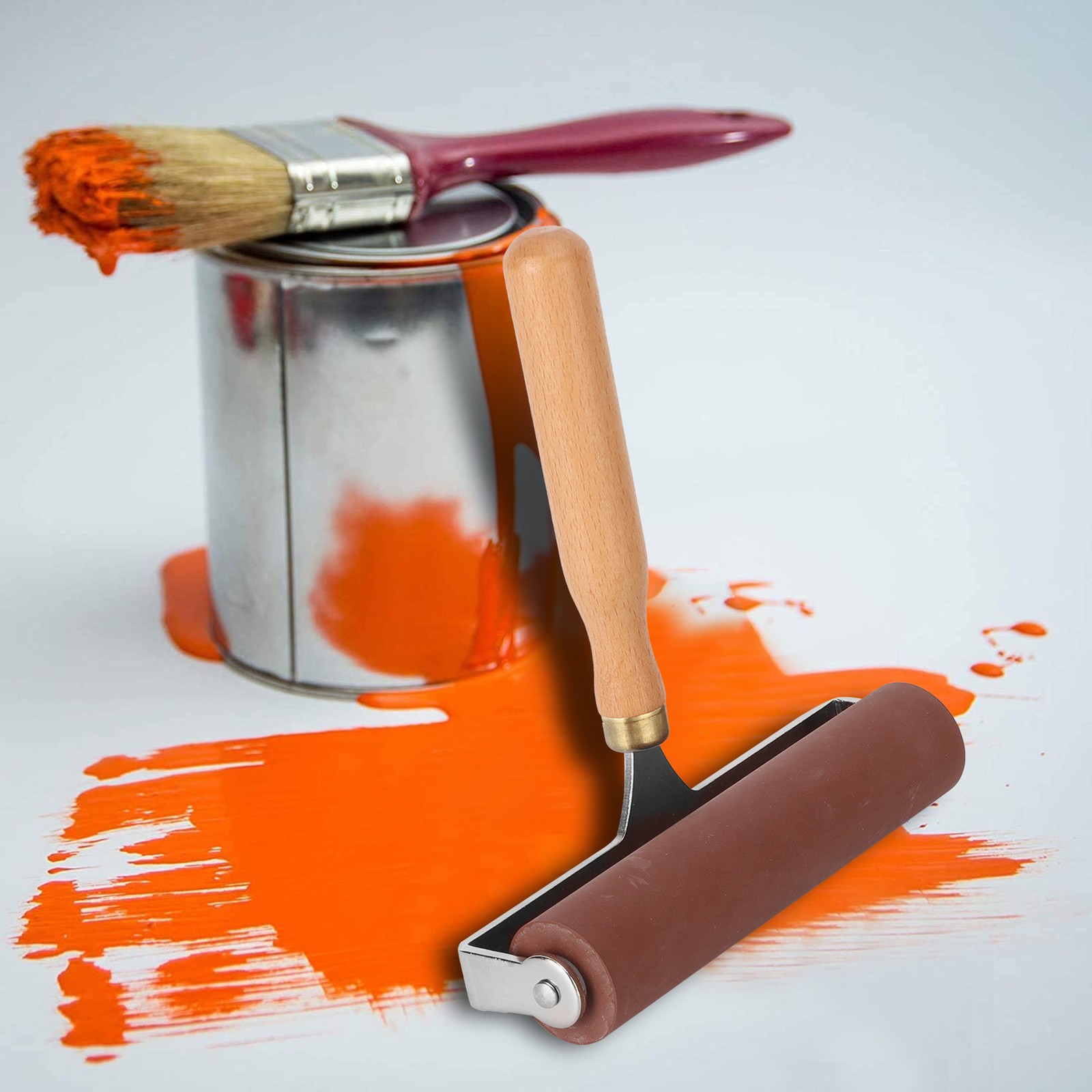 Brayer Soft Flexible Sturdy Durable Elastic Rubber Roller