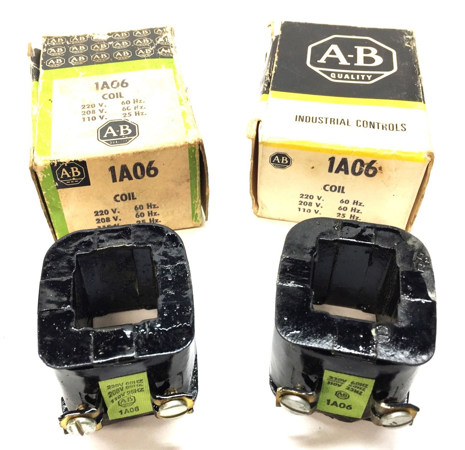 Allen-Bradley 220/208/110V 60/60/25Hz. Contactor Coil 1A06 [Lot of 2] NOS