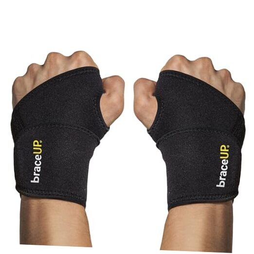 Adjustable Wrist Wraps for Men and Women - Workouts Wrist Band, Carpal 2 Black