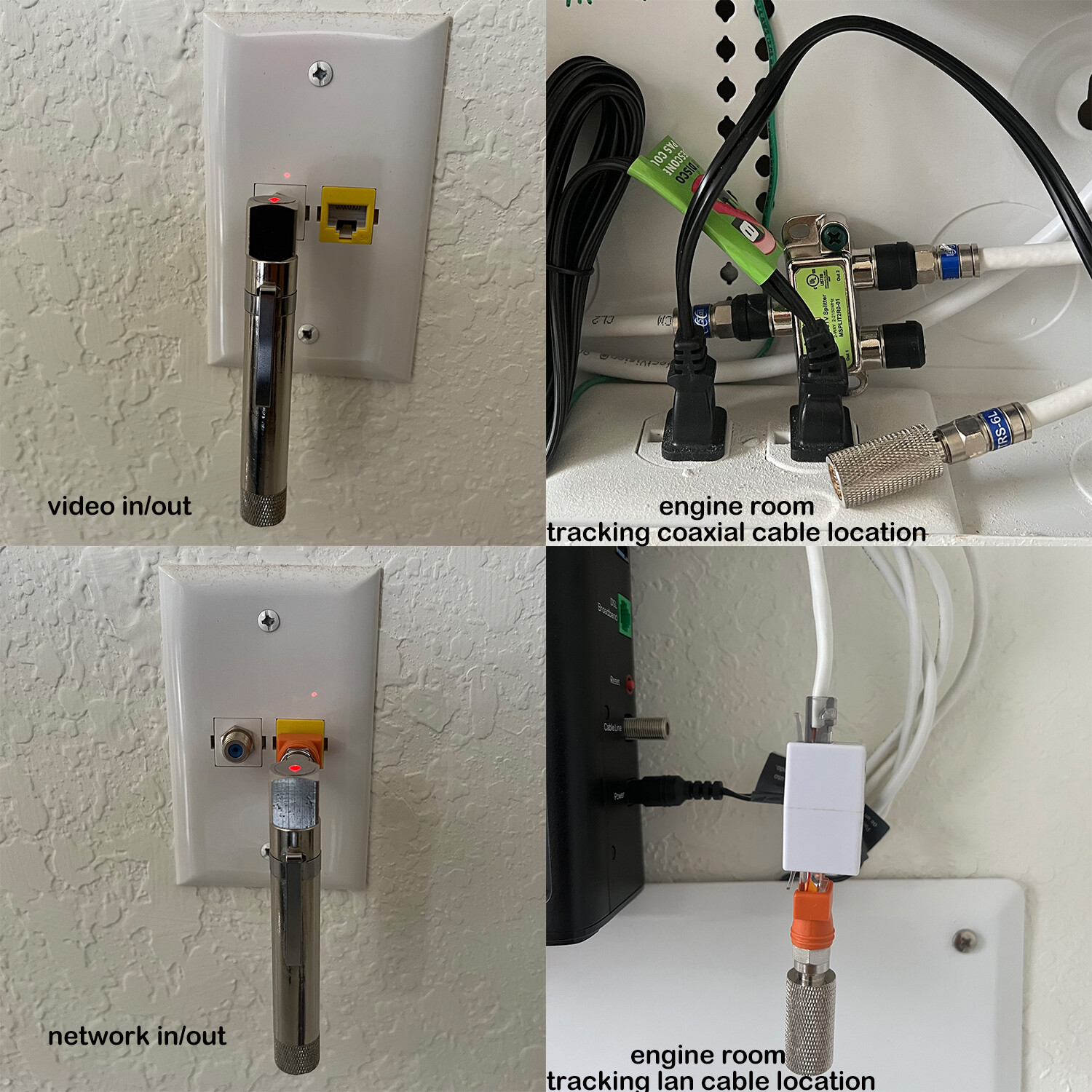 Coax cable pocket toner+ cable mapper combo for coaxial cable and Network cable