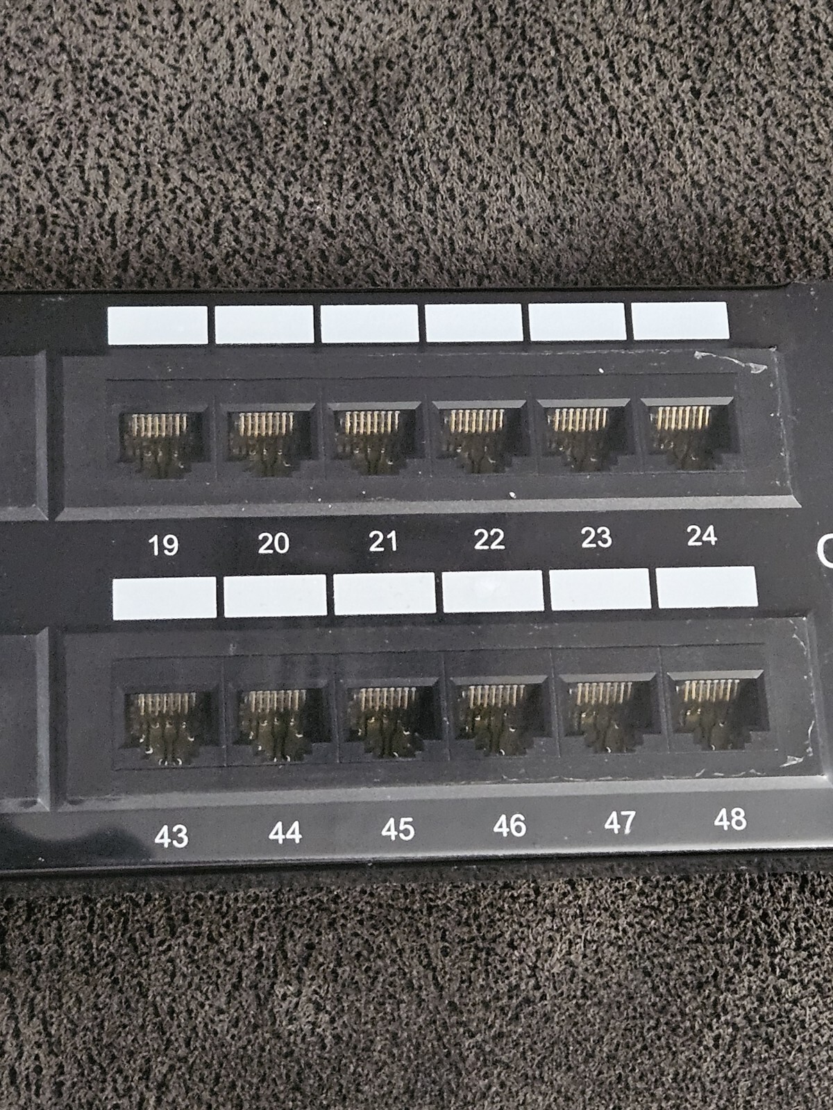 CAT6 48 Port Patch Panel Cat.6 UL Network Ethernet 19" X 3 3/8 (Bent Corner)
