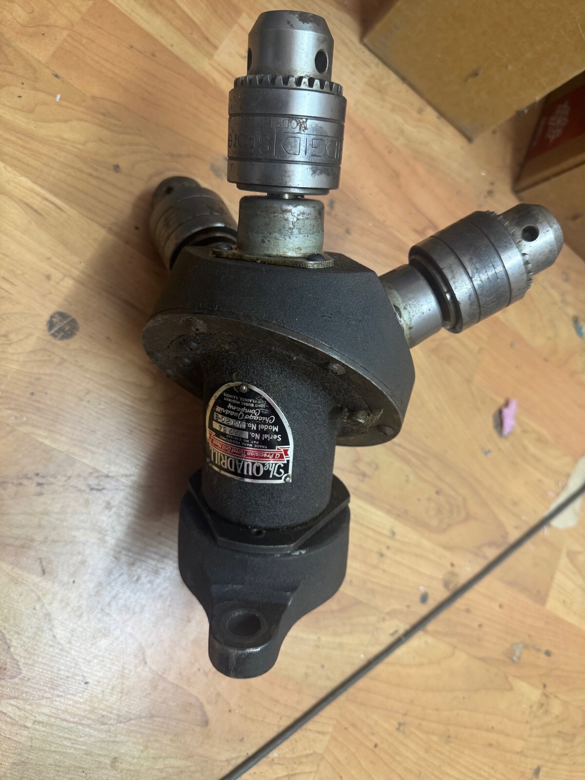 Rare Vintage Chicago Quadrill Co THE QUADRILL TURRET DRILL HEAD Model WT20-2