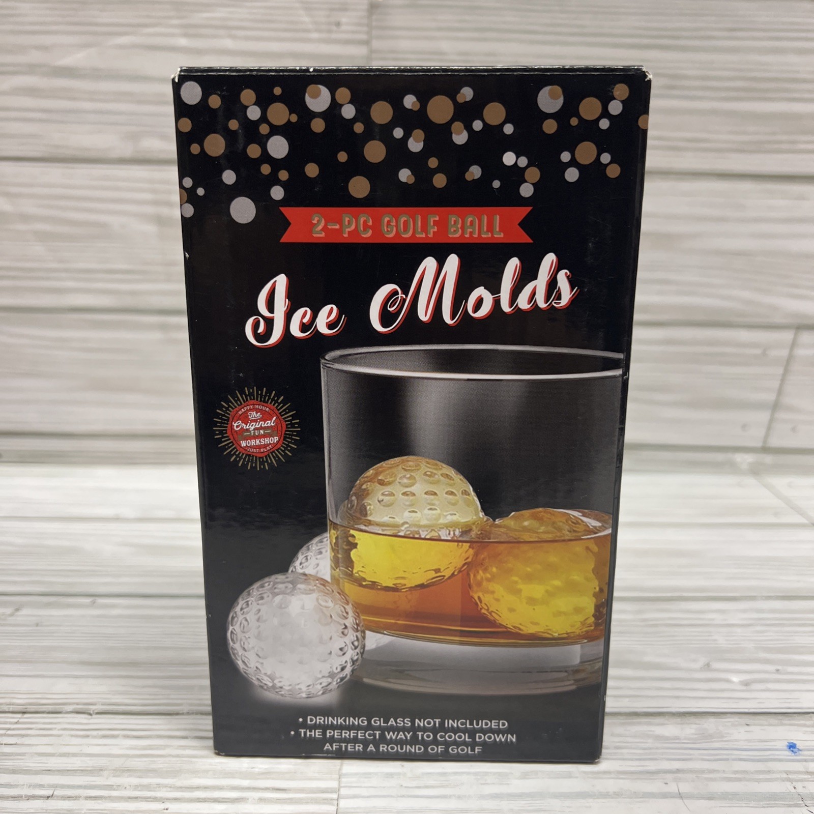 NEW ~ Novelty Golf Ball Ice Maker Molds ~ Set of 2  Funny Golf Gifts for Golfers