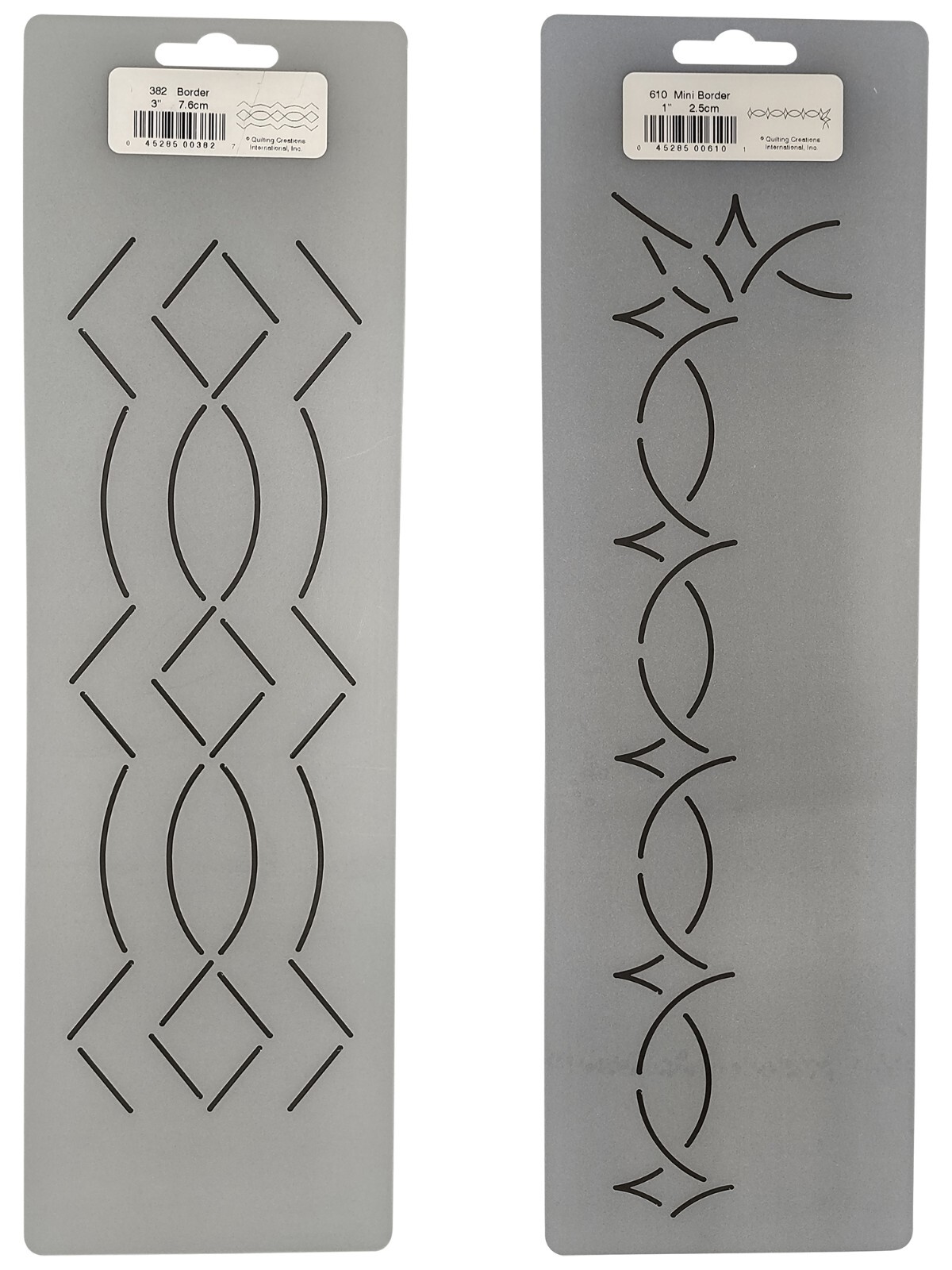 Border Quilting Stencil Simple Sashing Quilt Pattern Set of 2 Quilters Template
