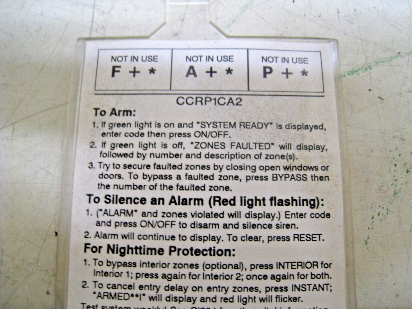Napco CCRP2AS2 Custom Security Command Alphanumeric Keypad FREE SHIPPING