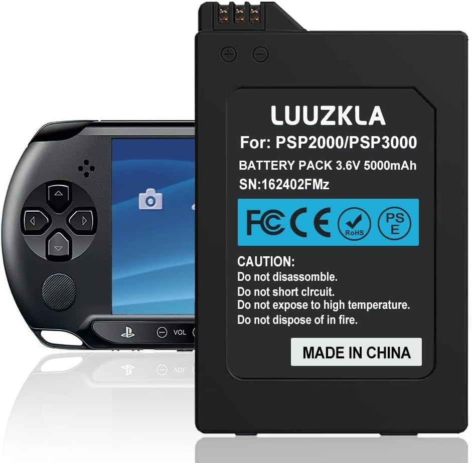 5000mAh High Capacity Battery Replacement for PSP 2000/3000 - 24