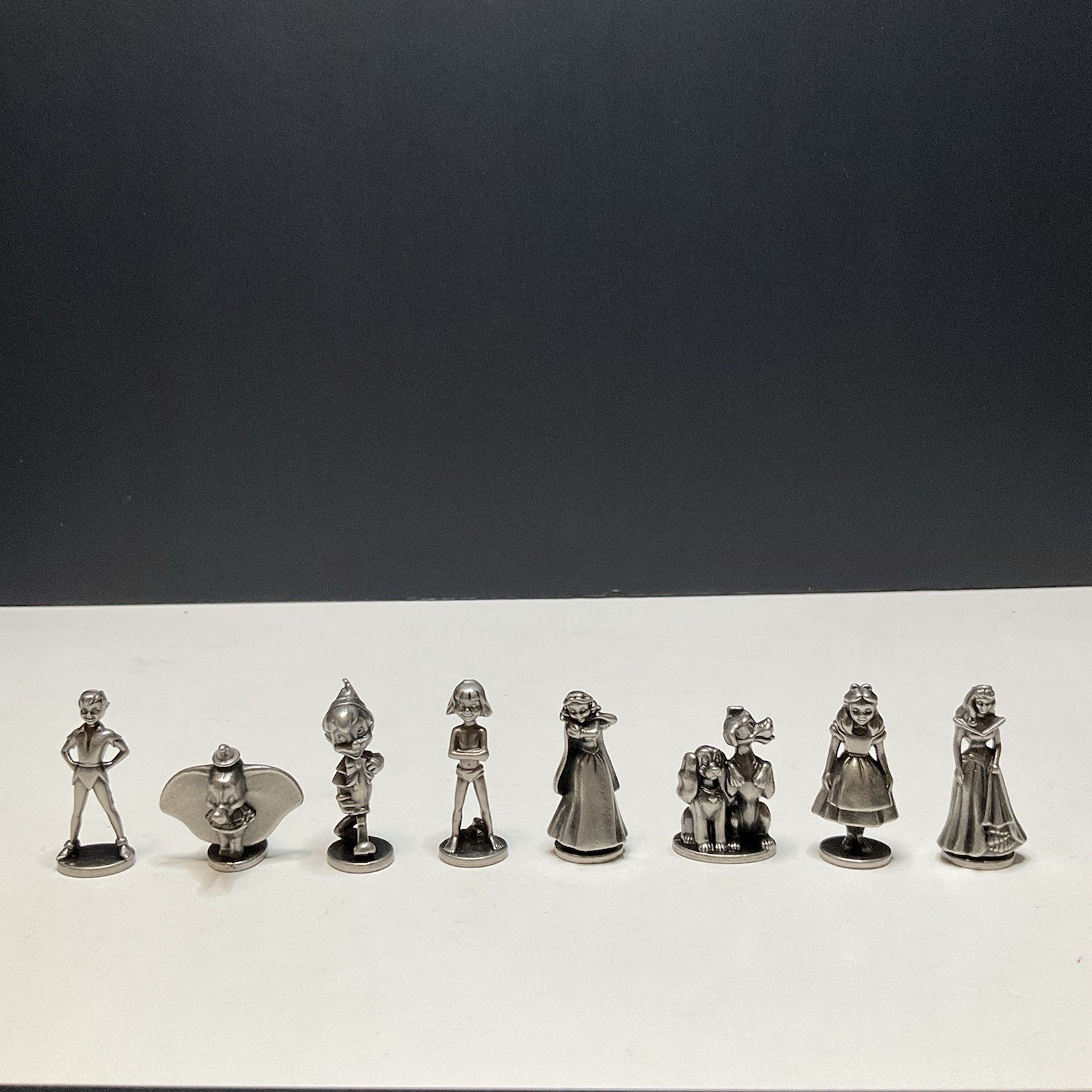 2001 Monopoly Disney Edition Game Replacement Piece Mover Token Set Of 8 Figures