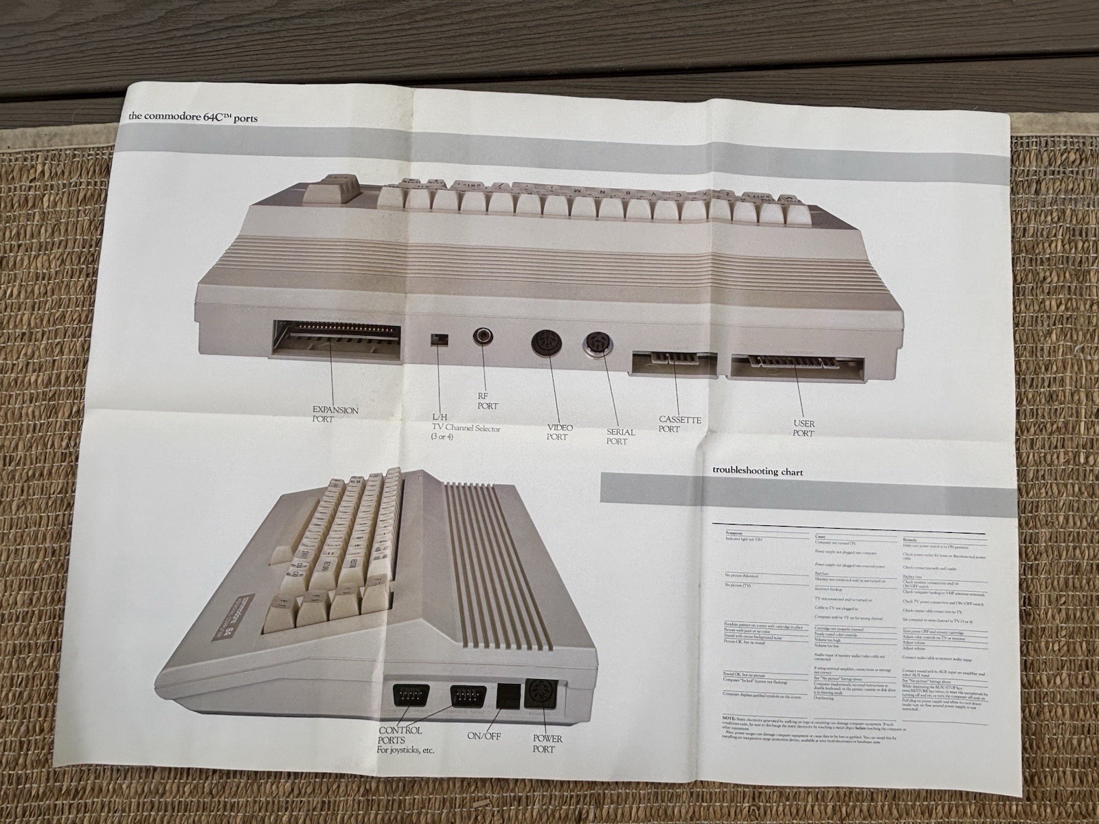 Vintage Commodore 64C Quick Connect Guide - Ephemera