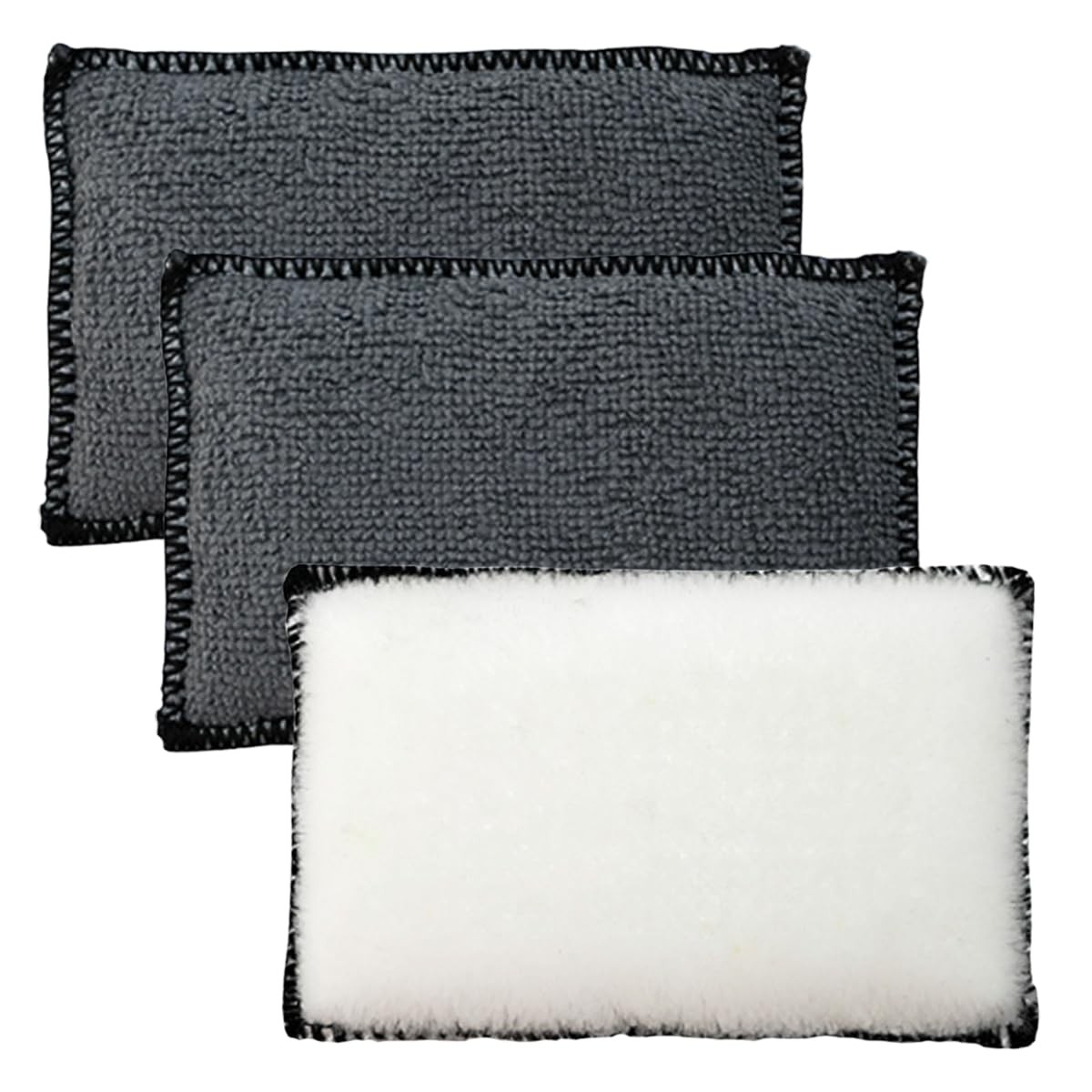 3PCS Car Interior Scrubbing Sponges, 5.5"×3.9" Microfiber Auto Cleaning