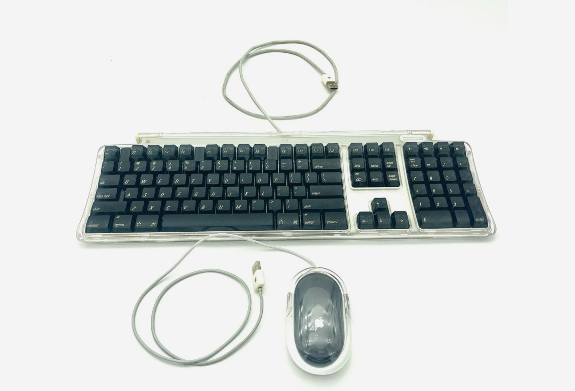 Vintage Apple Pro Keyboard M7803 Pro Mouse M5769 USB Black