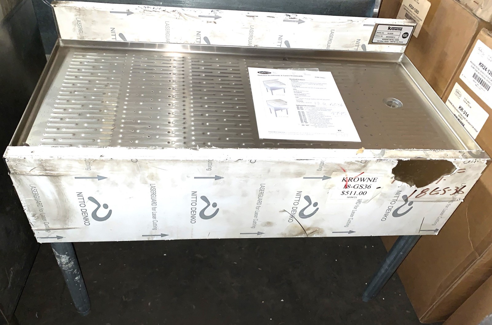36'' Drain Board
