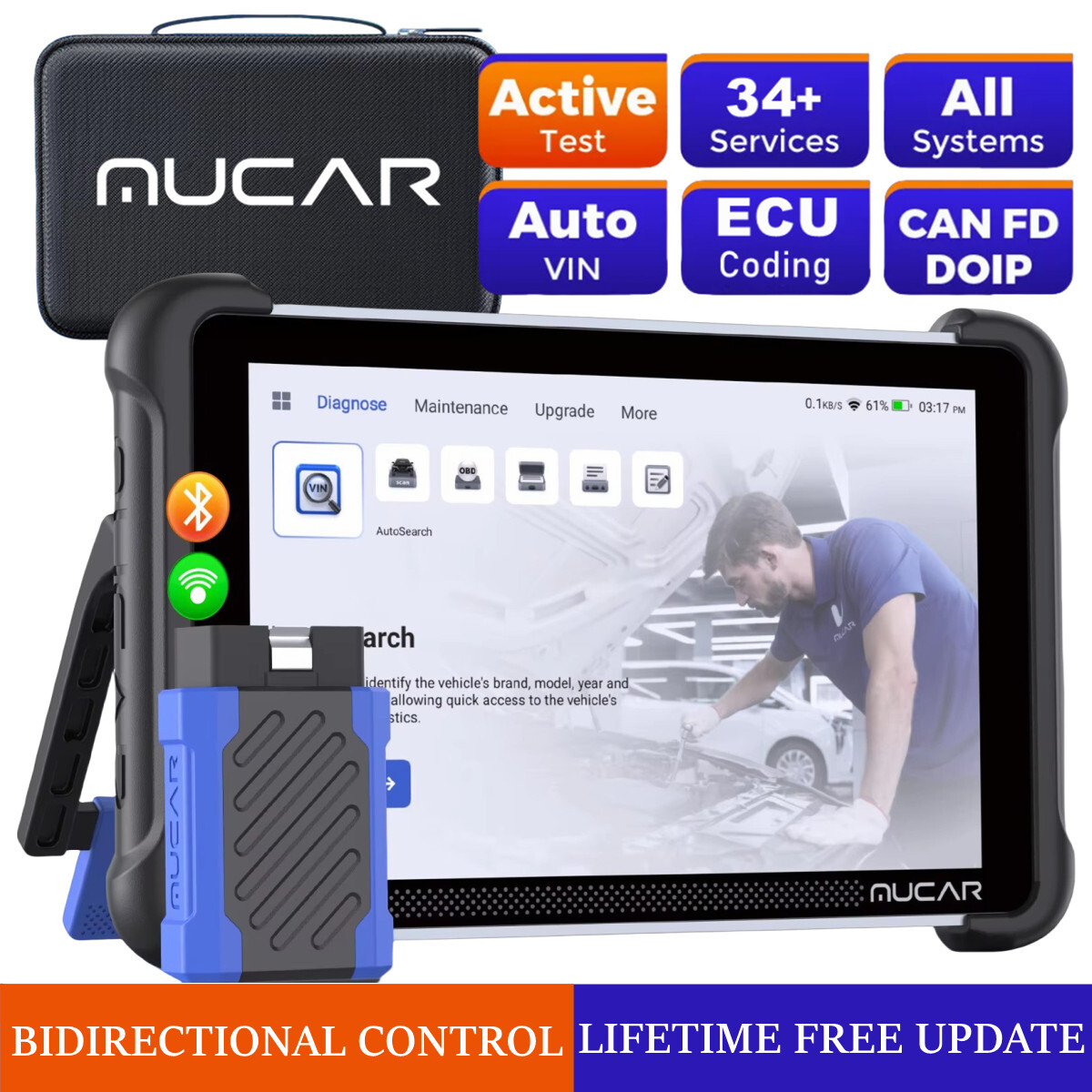 MUCAR 892BT Bidirectional Auto OBD2 Scanner All System Diagnostic IMMO Coding US