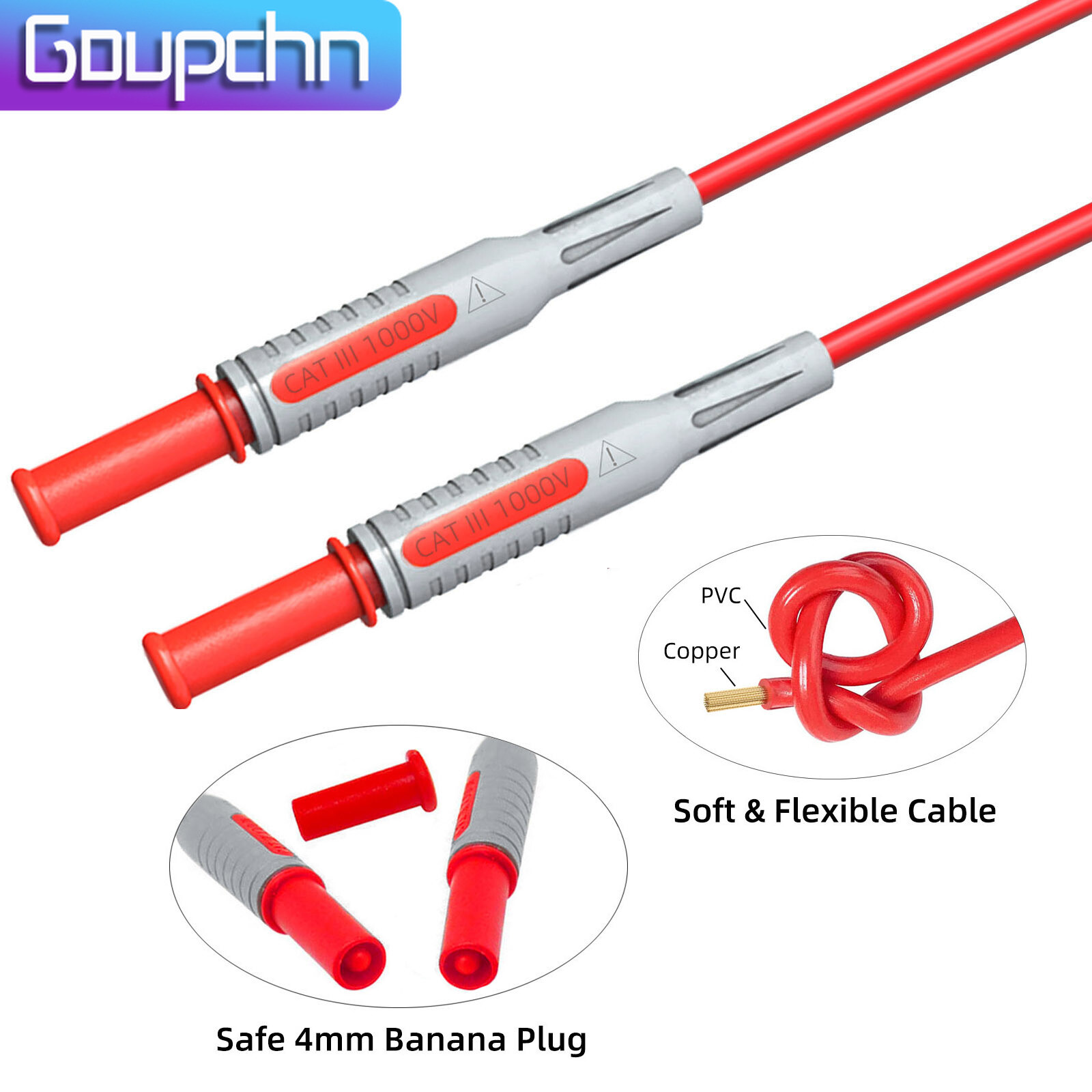 35PCS Multimeter Test Lead Kit with Alligator Clip Wire-Piercing Probe Test Hook