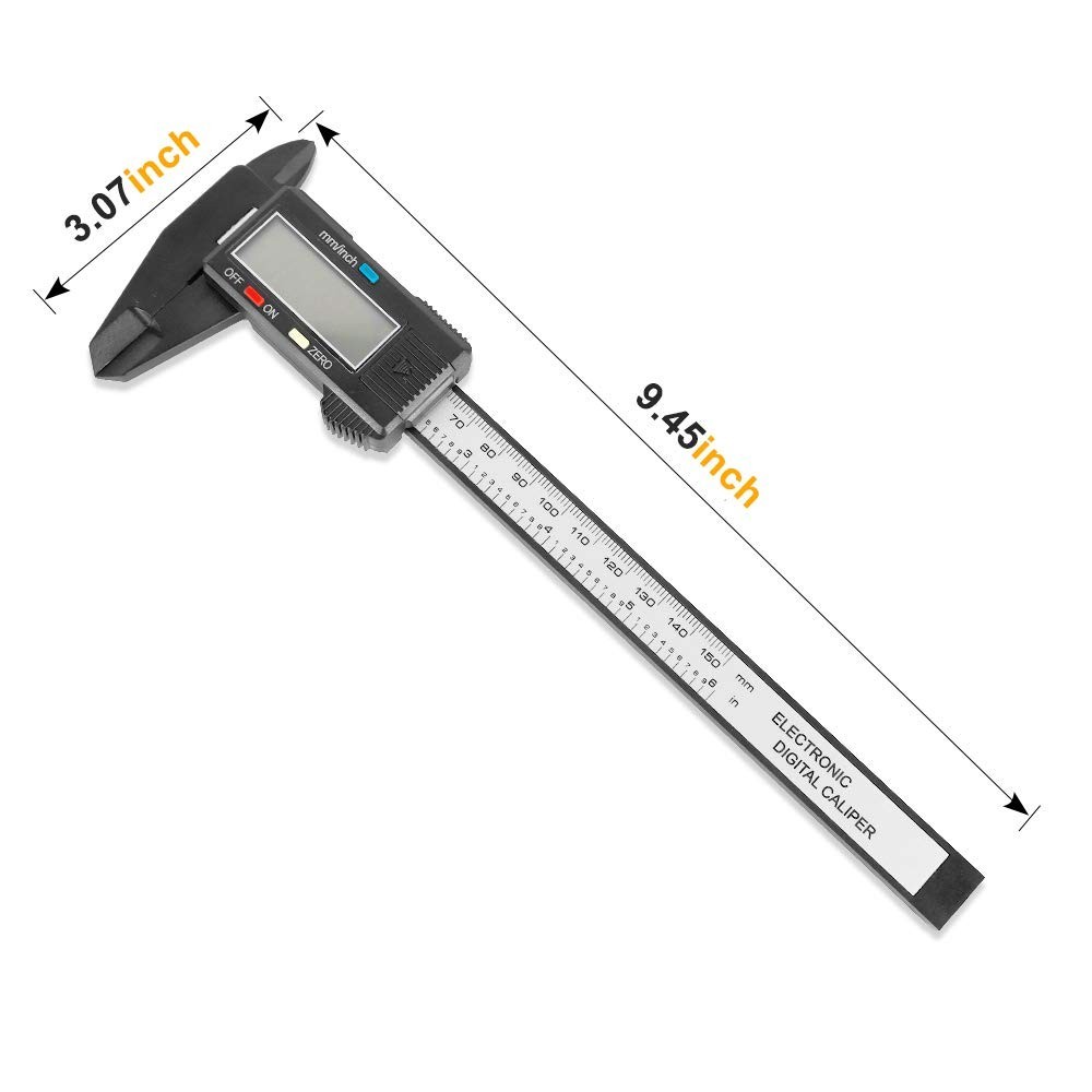 Durable 6-Inch Caliper with Inch & Millimeter Conversion for DIY Projects