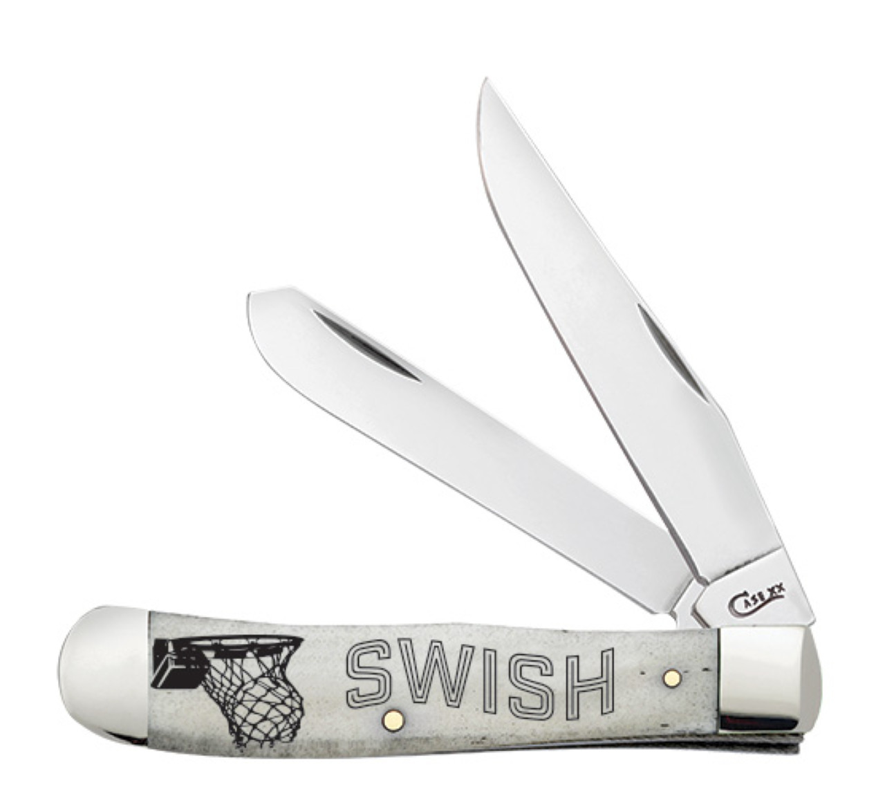 Case XX Knife Trapper Basketball Swish AWTC54SW Natural Bone Pocket Knives
