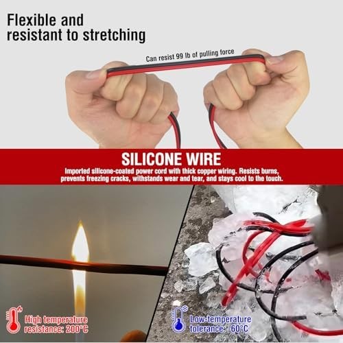Professional Multimeter Test Leads Kit,Extra-Long Silicone Meter Leads 1000V 20A