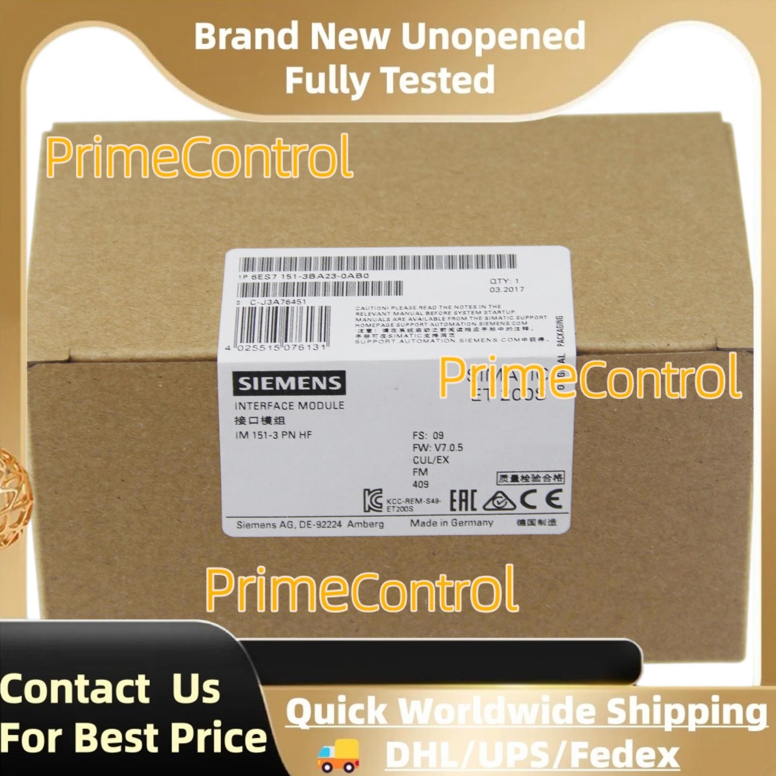 SIEMENS NEW 6ES7151-3BA23-0AB0 6ES7 151-3BA23-0AB0 PLC Interface Module 2 Port .