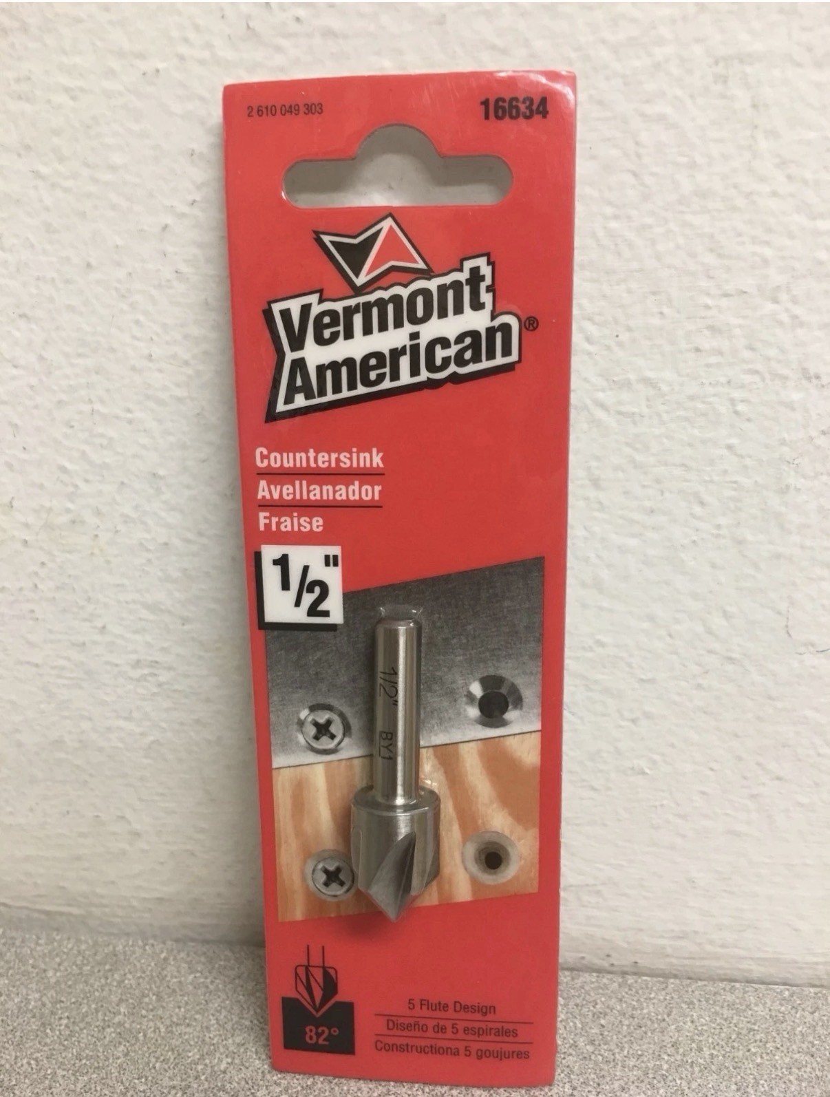 Vermont American 1/2 in. D High Speed Steel Countersink 1 pc 16634 (Ae5 Bin37)
