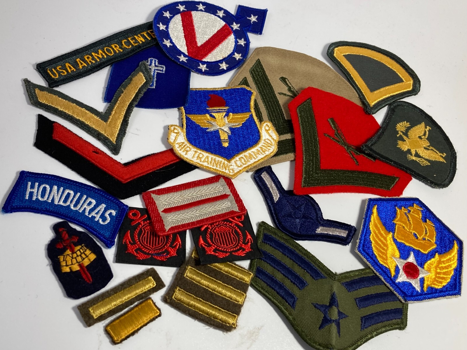 21 Vintage Original US Air Force/Army Military Patches Mixed Lot Made in USA