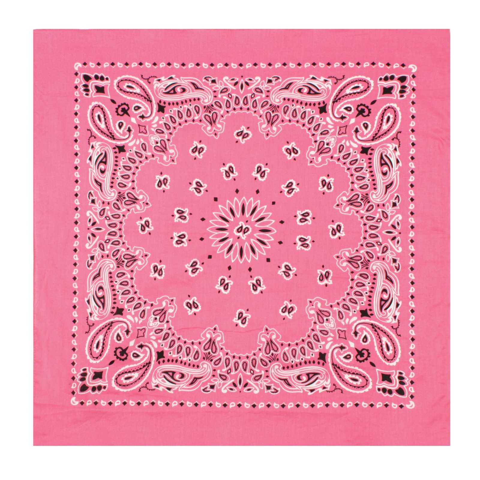 Rothco Jumbo Trainmen Paisley Bandana Cotton Pink Headwrap Face Cover 27X27
