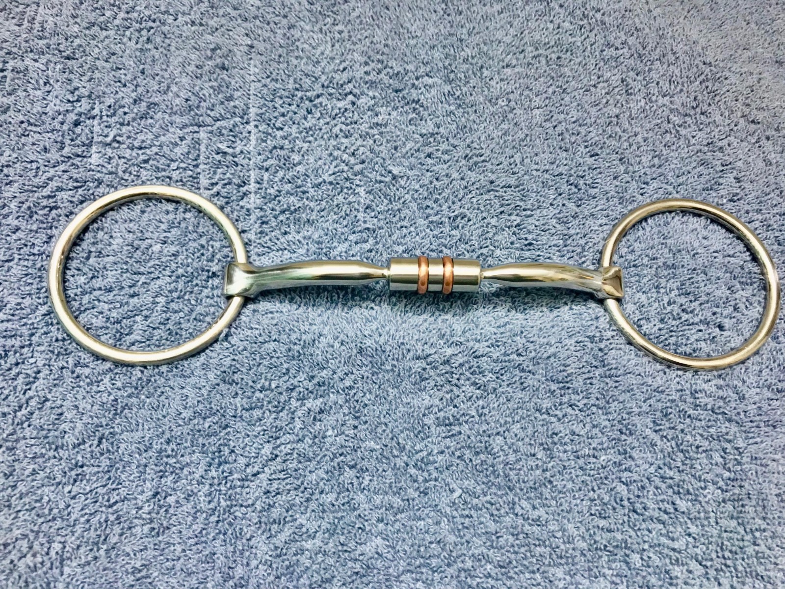 Premium Loose Ring Western Myler Snaffle Bit Copper Barrel Roller Comfort