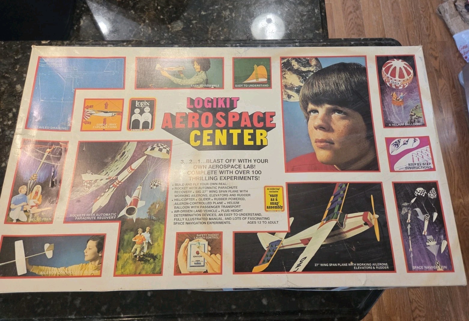 Vintage 1973 Vintage Logikit Aerospace Center Lab Experiments Box INCOMPLETE