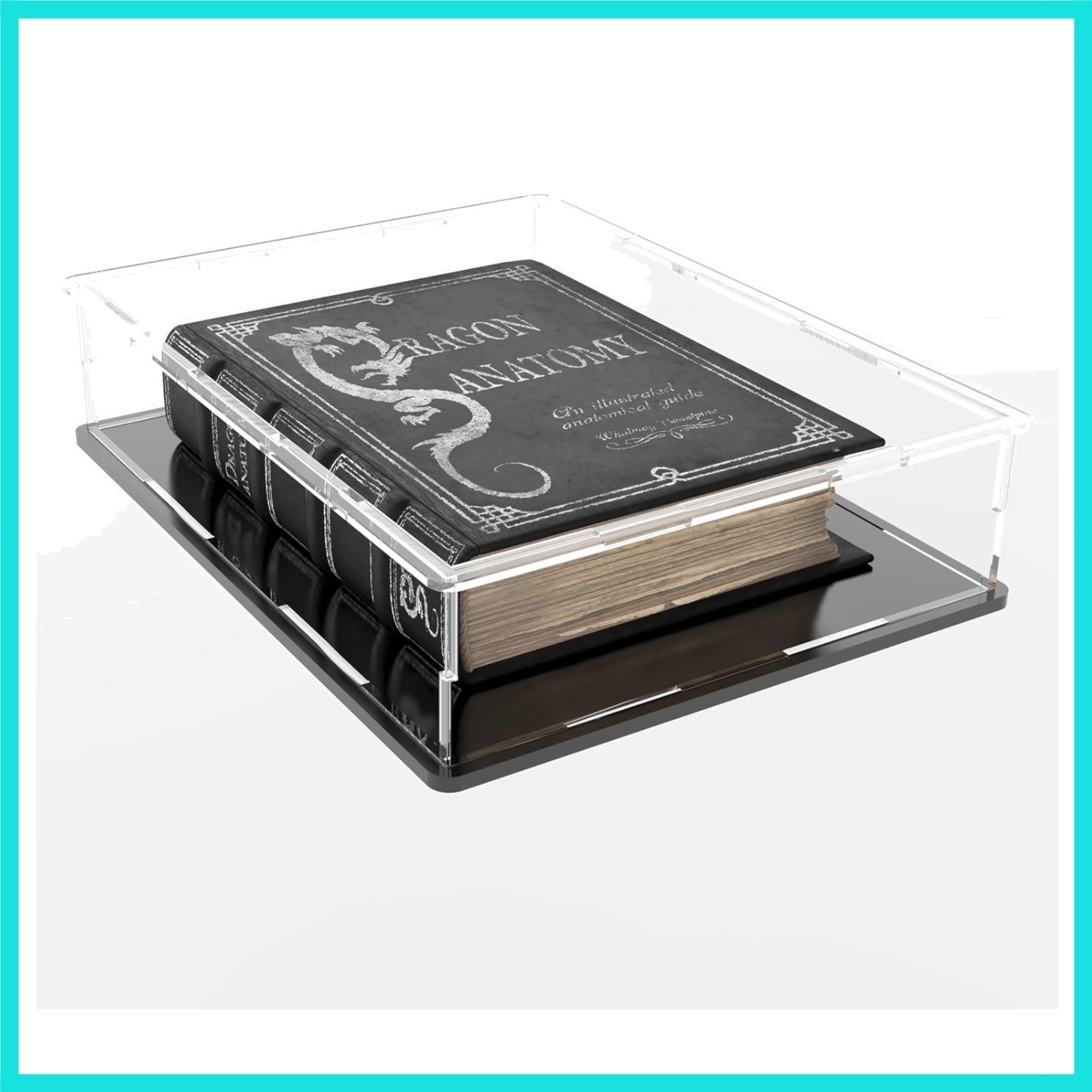 Acrylic Display Case for Books and Medals, Versatile Clear Acrylic Display Bo...