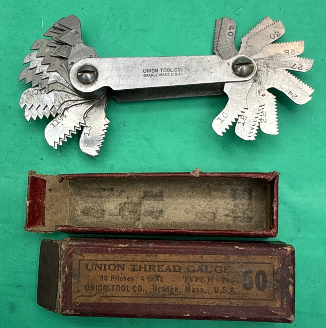 Union Tool Co. No. 50 Thread Gauge  4  1/2  to  42 Estate Tool