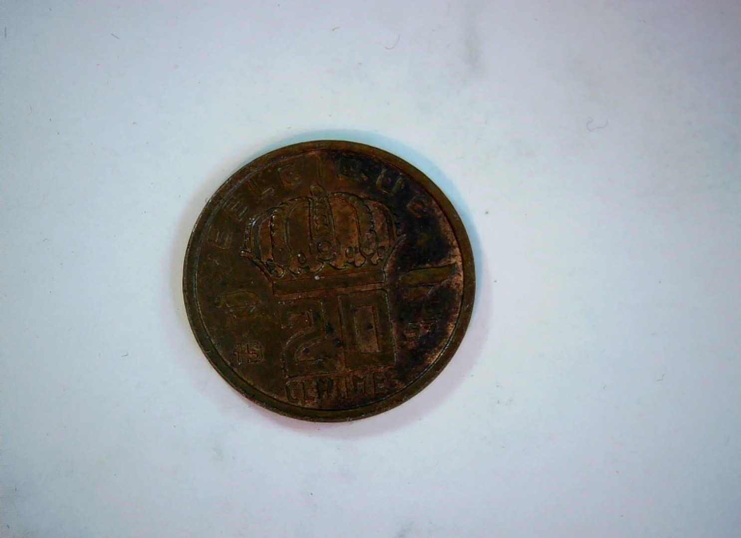 Belgium 1957 20 Centimes Belgium 20 Centimes (King Baudouin I) Coin