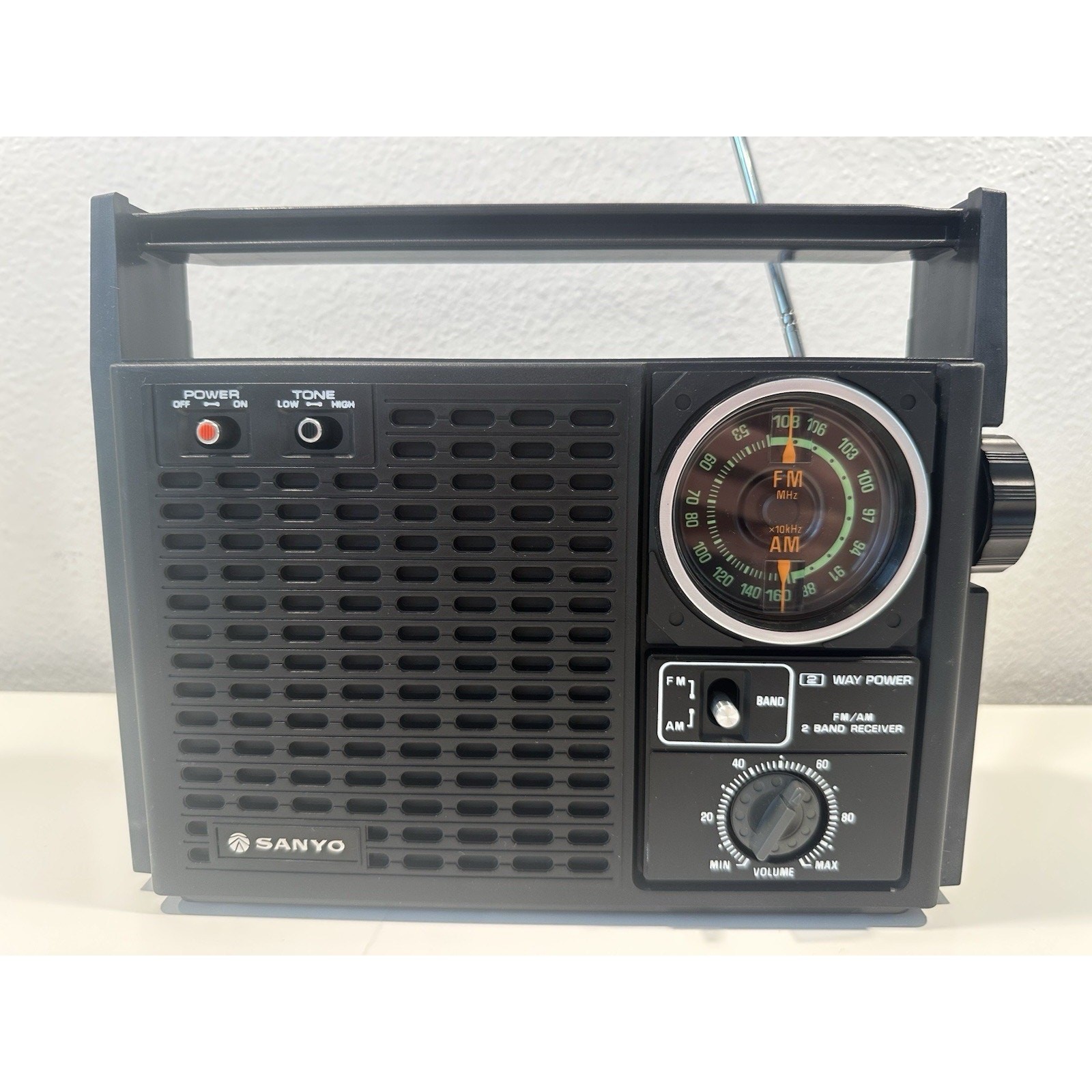 VINTAGE *NEW* 1980's Sanyo AM/FM Portable Radio RP-5330 2-Band Low/High Tone