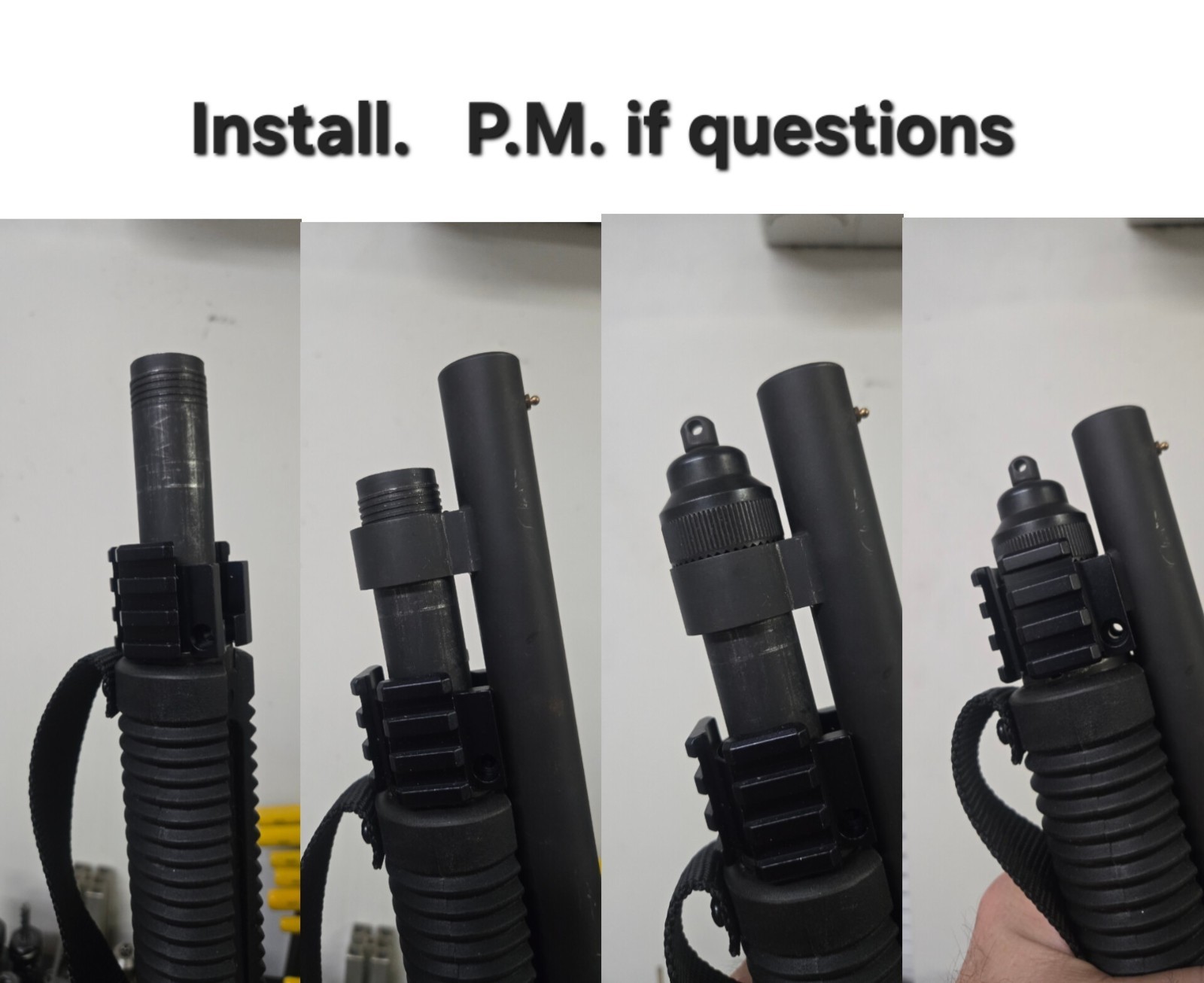 Tri Rail Mount For Mossberg 590 12ga.