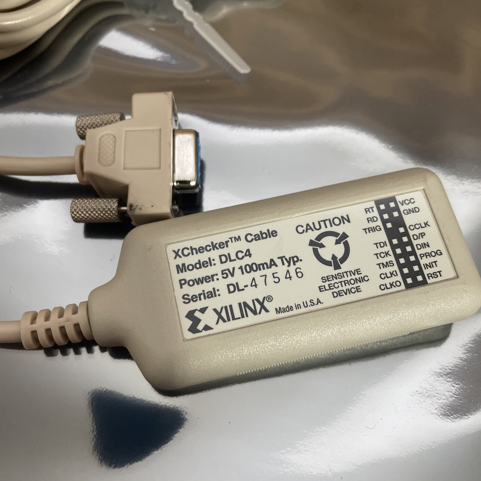 Xilinx DLC4, 5V XChecker Serial Cable only as pictured tested working