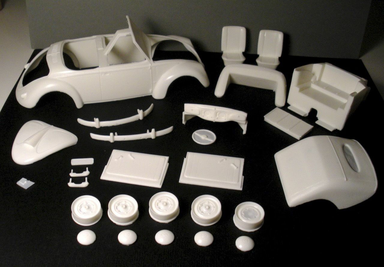 1950 VW HEBMULLER ROADSTER RESIN CONVERSION KIT for 1/24 TAMIYA 1966 VW KITS