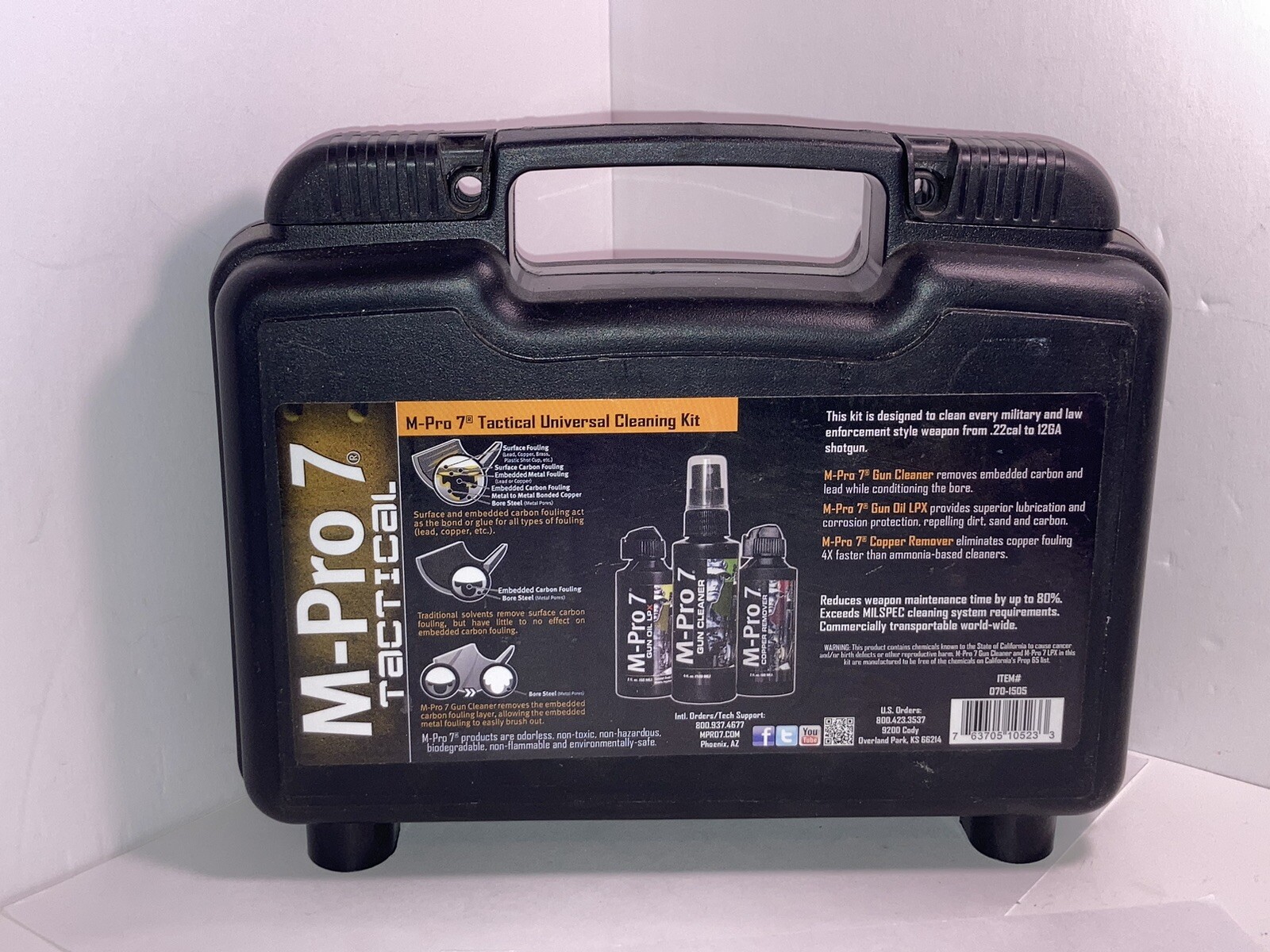 M-Pro 7 Tactical Universal Cleaning Kit 070-1505 open case NO PRODUCT GUIDE
